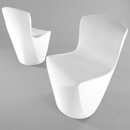 Location chaise Zoé blanche dessinée par Guglielmo Berchicci